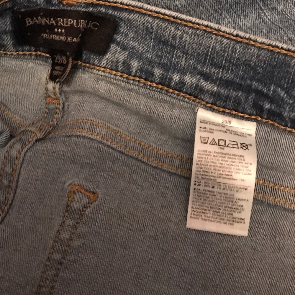 Banana Republic Boyfriend Distressed Jeans sz 29/8 - Picture 4 of 4